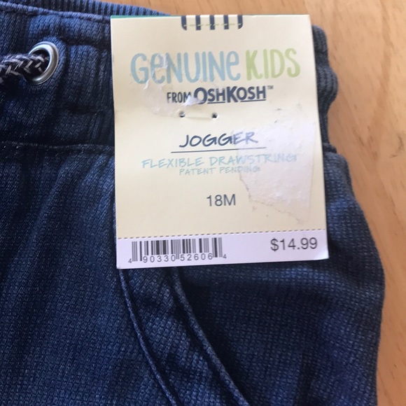 NWT Boys Genuine Kids by Osh Kosh Pull-On Jeans Soft and Comfy Patches & Pockets - Picture 2 of 12